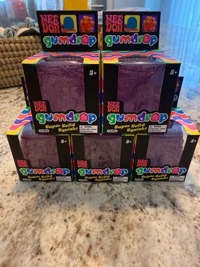 NeeDoh Gumdrop Super Solid Squish! Purple Sensory Toy